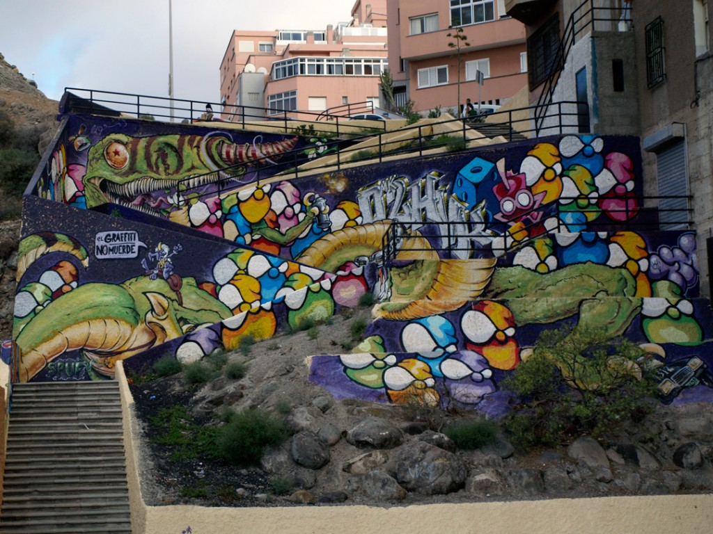 Arte urbano BLAS y El Chico Iwana - Digerible