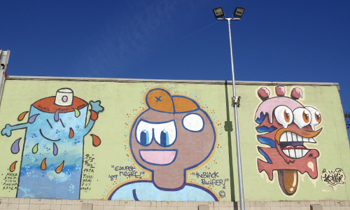 Kamil, El Xupet Negre y Konair arte urbano en Barcelona