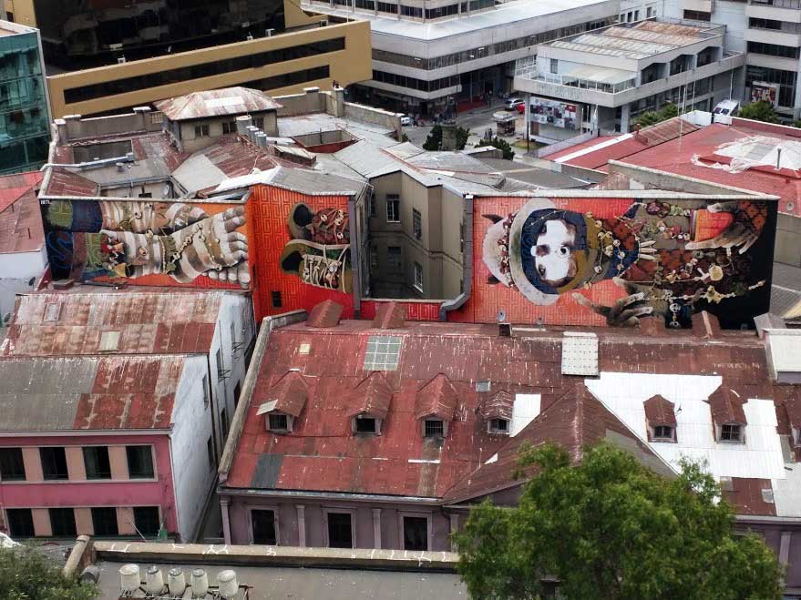 INTI arte urbano en Valparaíso Chile
