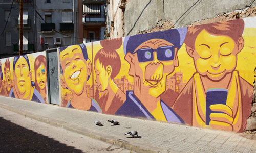 Daniel Thomas & Pedro Simón Ros arte urbano en Manresa