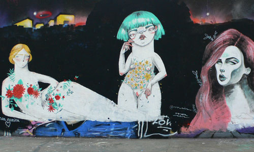 Eva Zurita, Mr Sis, Sandra Martin arte urbano en Barcelona