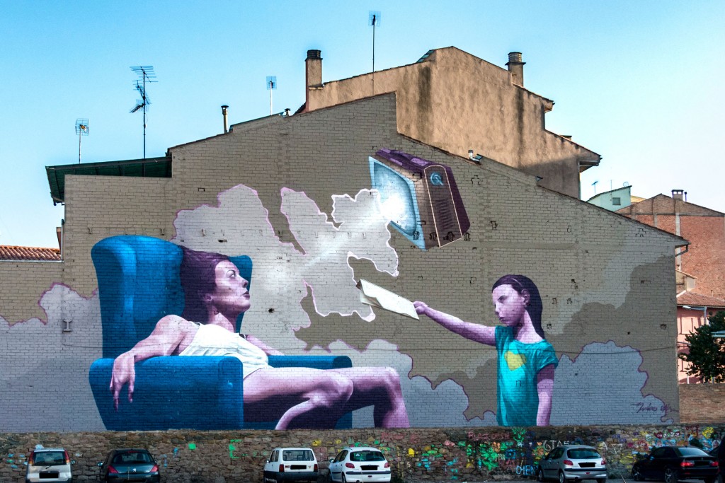 Miles Élah arte urbano en Vic