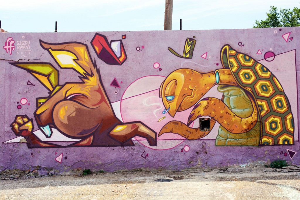 Kram y Eledu arte urbano en Manresa