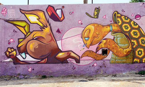 Kram y Eledu arte urbano en Manresa