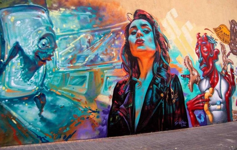 Día internacional de la pintura en el Espai Jove Boca Nord, Barcelona