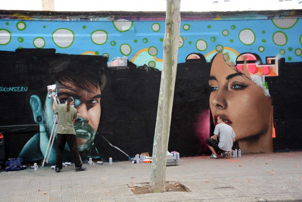 Conse & Bublegum arte urbano en Barcelona