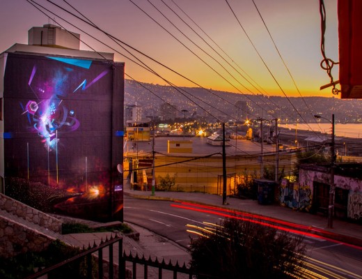 Claudio Drë arte urbano en Valparaíso, Chile