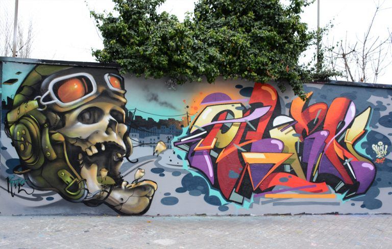 Rulo Lopez & Stefano Phen arte urbano en Barcelona,