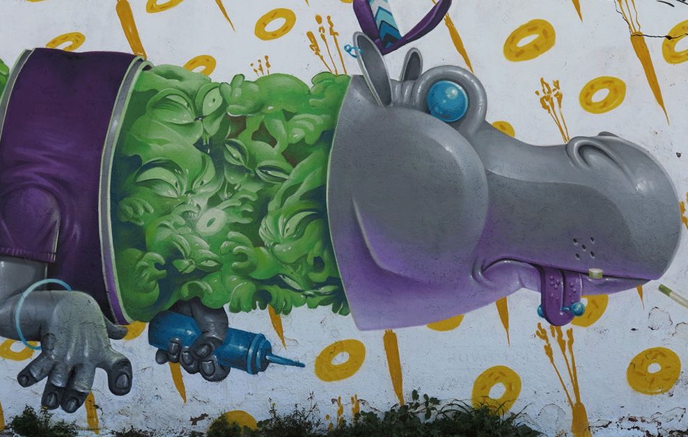 Saturno Kram Arte urbano Barcelona