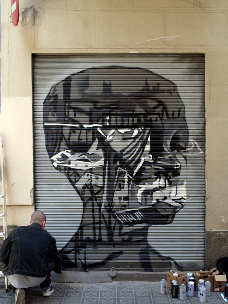 arte urbano en el barrio del Raval, Barcelona