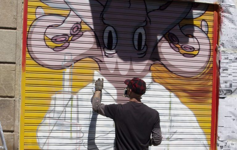 arte urbano en el barrio del Raval, Barcelona