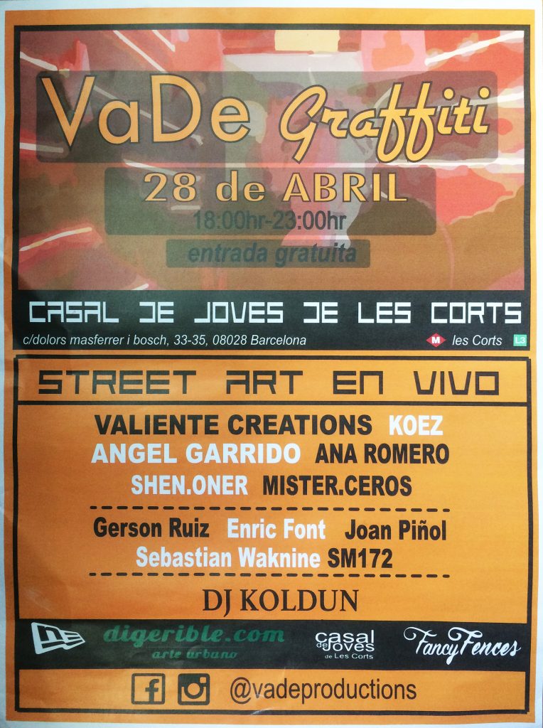 VaDe Graffiti Barcelona, street art en vivo