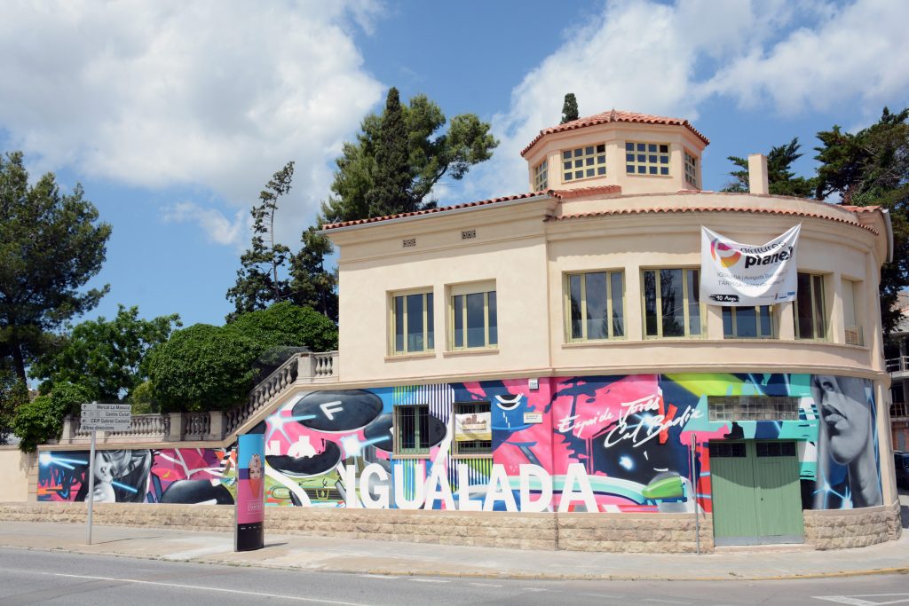 arte urbano Lolo Elemak y Yena Graffiti , Igualada