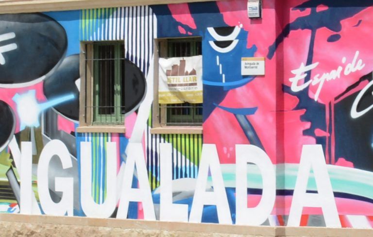 arte urbano Lolo Elemak y Yena Graffiti , Igualada