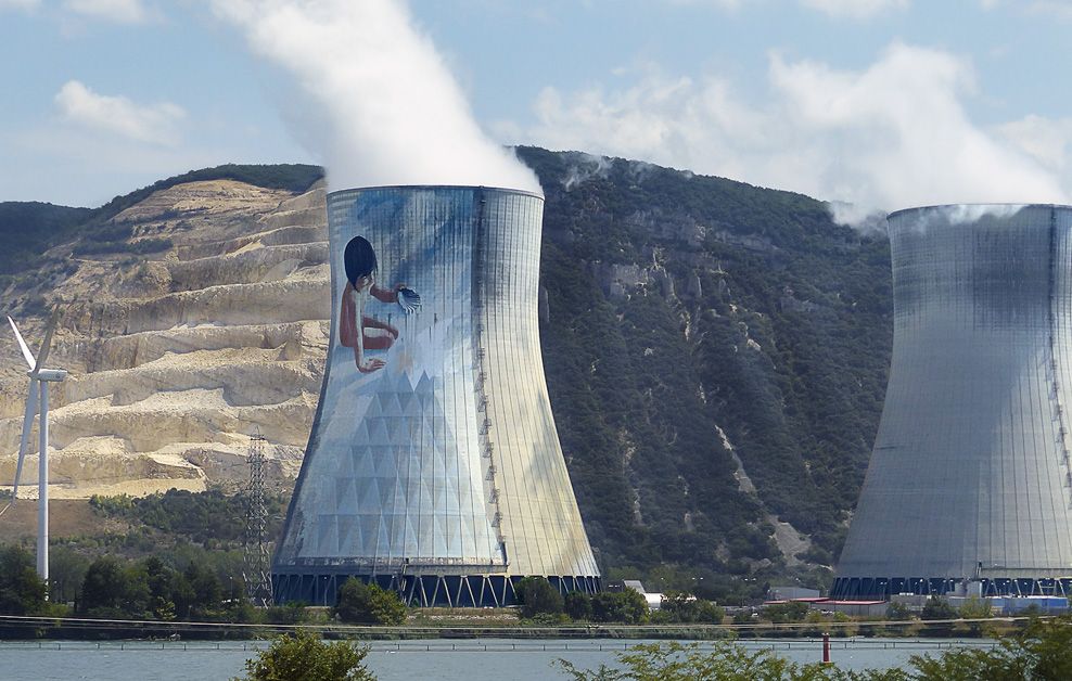 Arte urbano Jean-Marie Pierret planta nuclear Francia