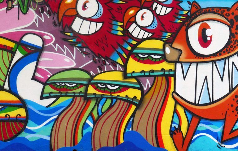 PezBarcelona & J. Loca arte urbano en Barcelona