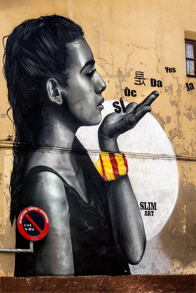Arte urbano de Slim en Berga