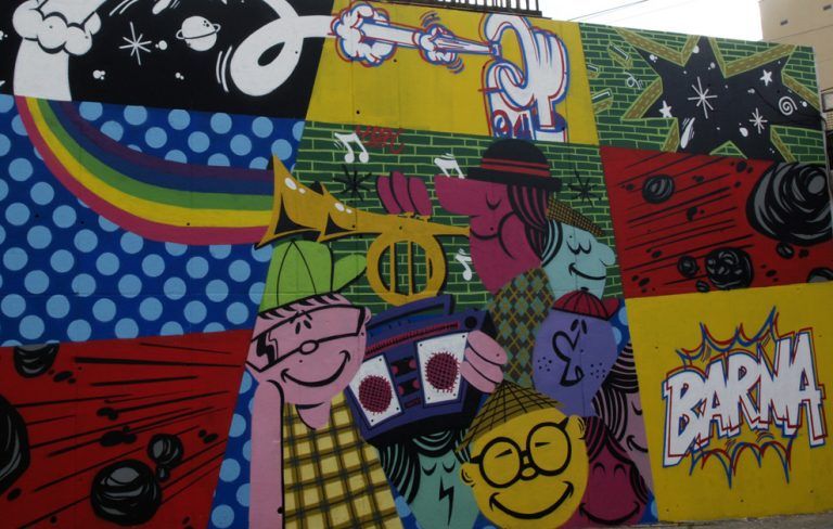 arte urbano Hosh, contorno urbano Hospitalet de Llobregat