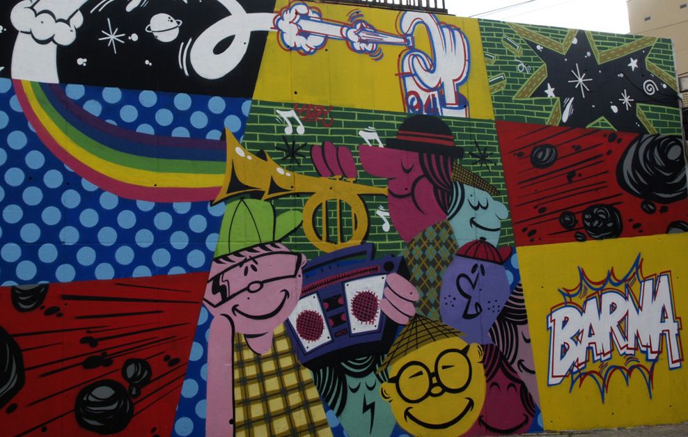 arte urbano Hosh, contorno urbano Hospitalet de Llobregat