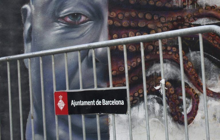 Arte urbano Sebastien Waknine & Sav45 Barcelona