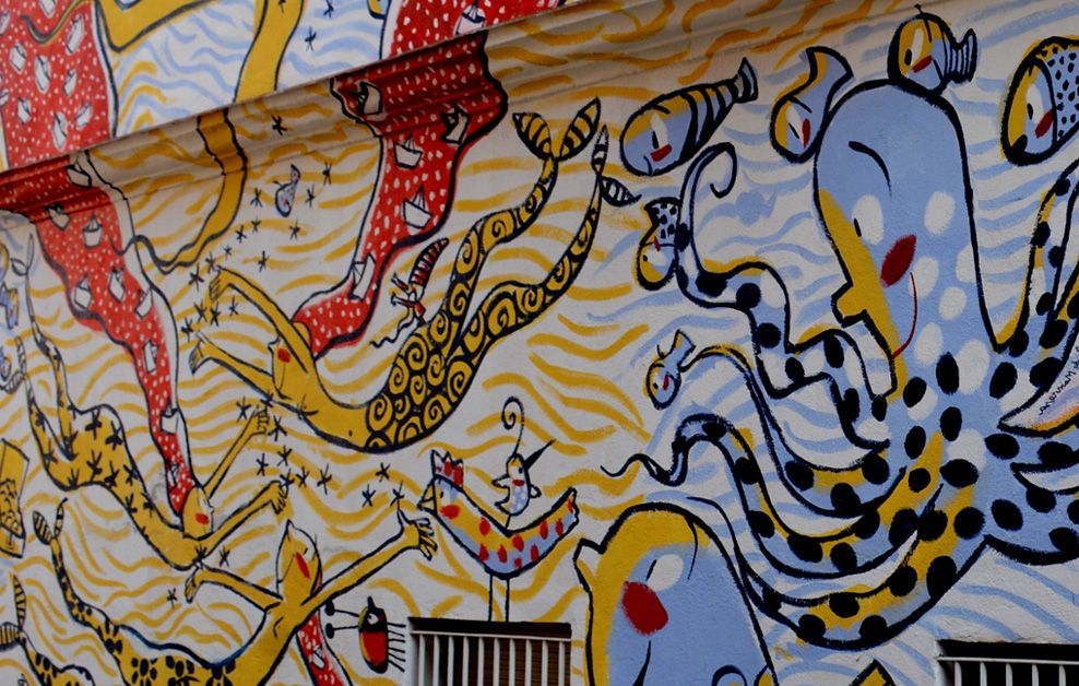 Arte urbano en Manresa del artista Valentí Gubianas