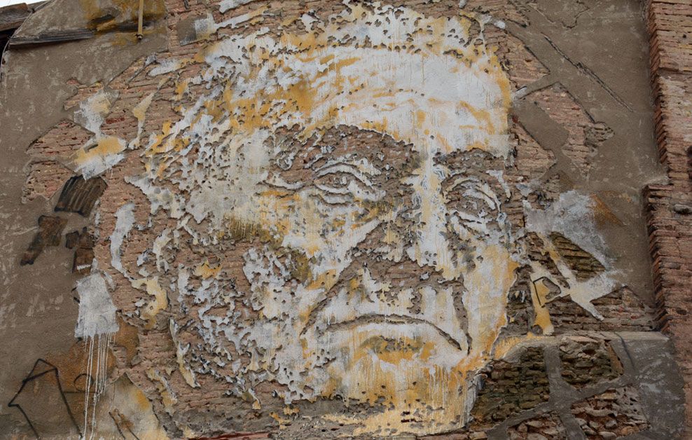 Arte urbano Vhils Tudela Spain