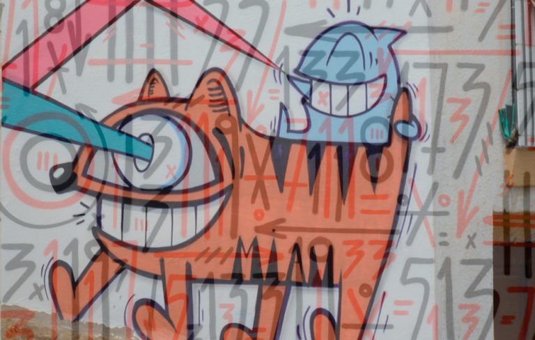 Arte urbano Pez y Sixe Paredes Fanzara