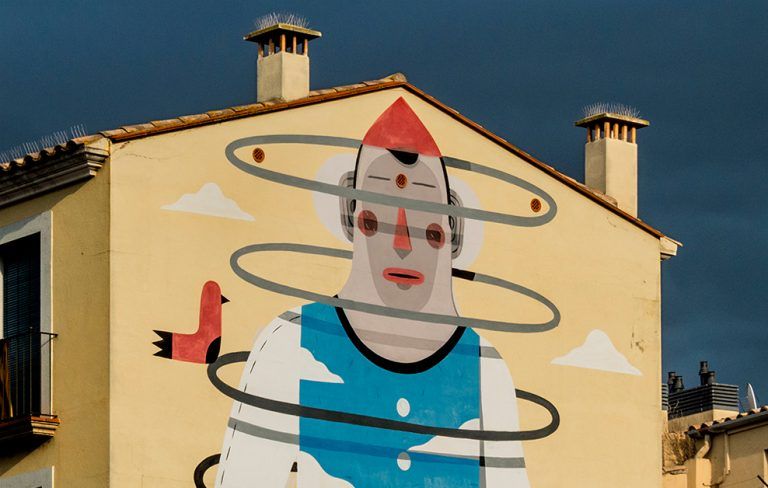 arte urbano en Girona Agostino Iacurci