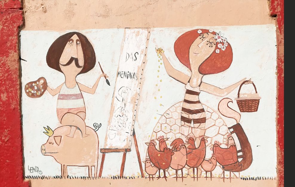 arte urbano Meninas de Canido