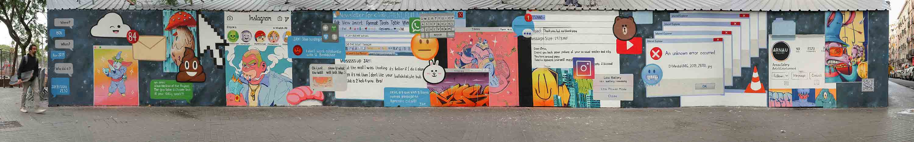 Jay Bisual & Zeso arte urbano Barcelona