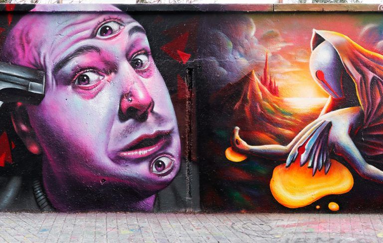 Arte urbano en Barcelona de Rezo, Albert Bonet y Enric Puyalto