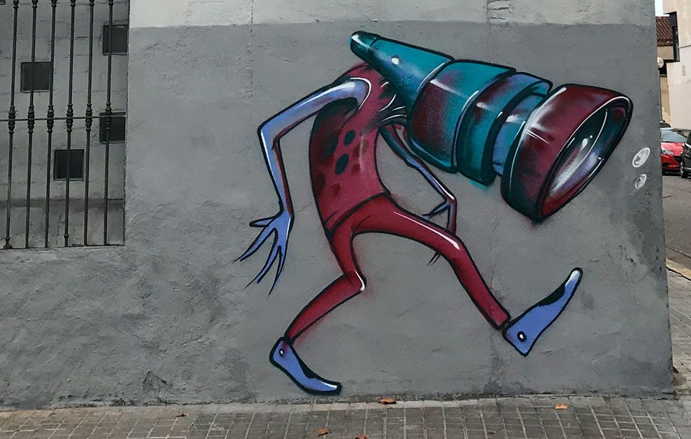 Arte urbano de Werens Exposición Colectiva Virtual “Del Mur al Llenç”