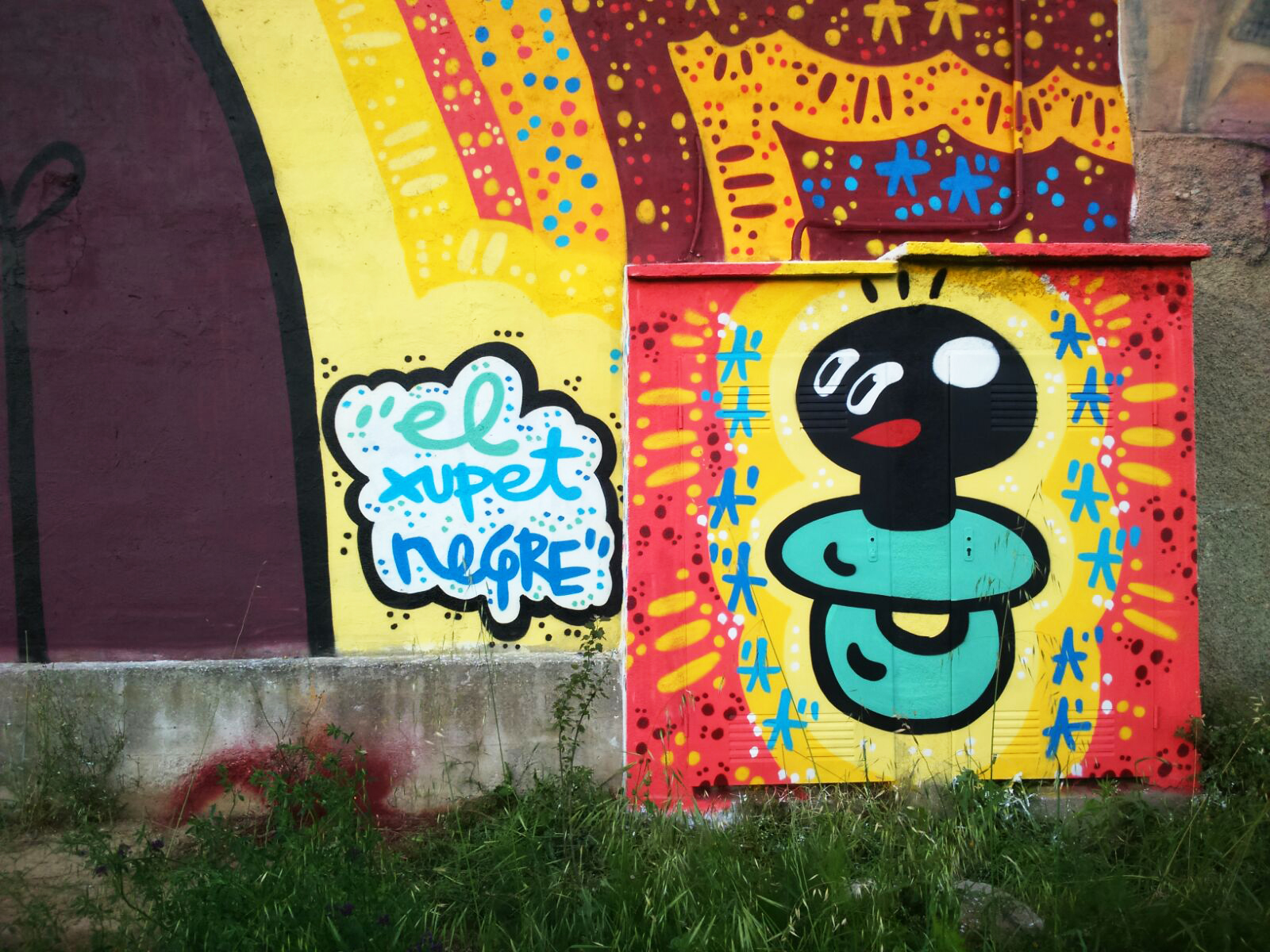 arte urbano el xupet negre en Terrassa