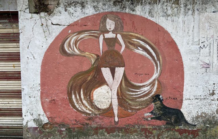 arte urbano Meninas de Canido, Galicia