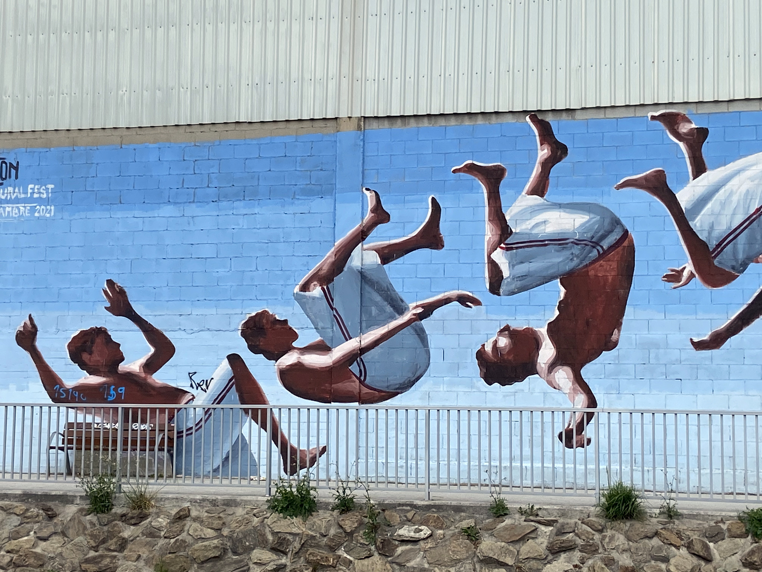 Arte urbano de Ru8icon1 en Galicia Cromático Mural Fest. de Cambre
