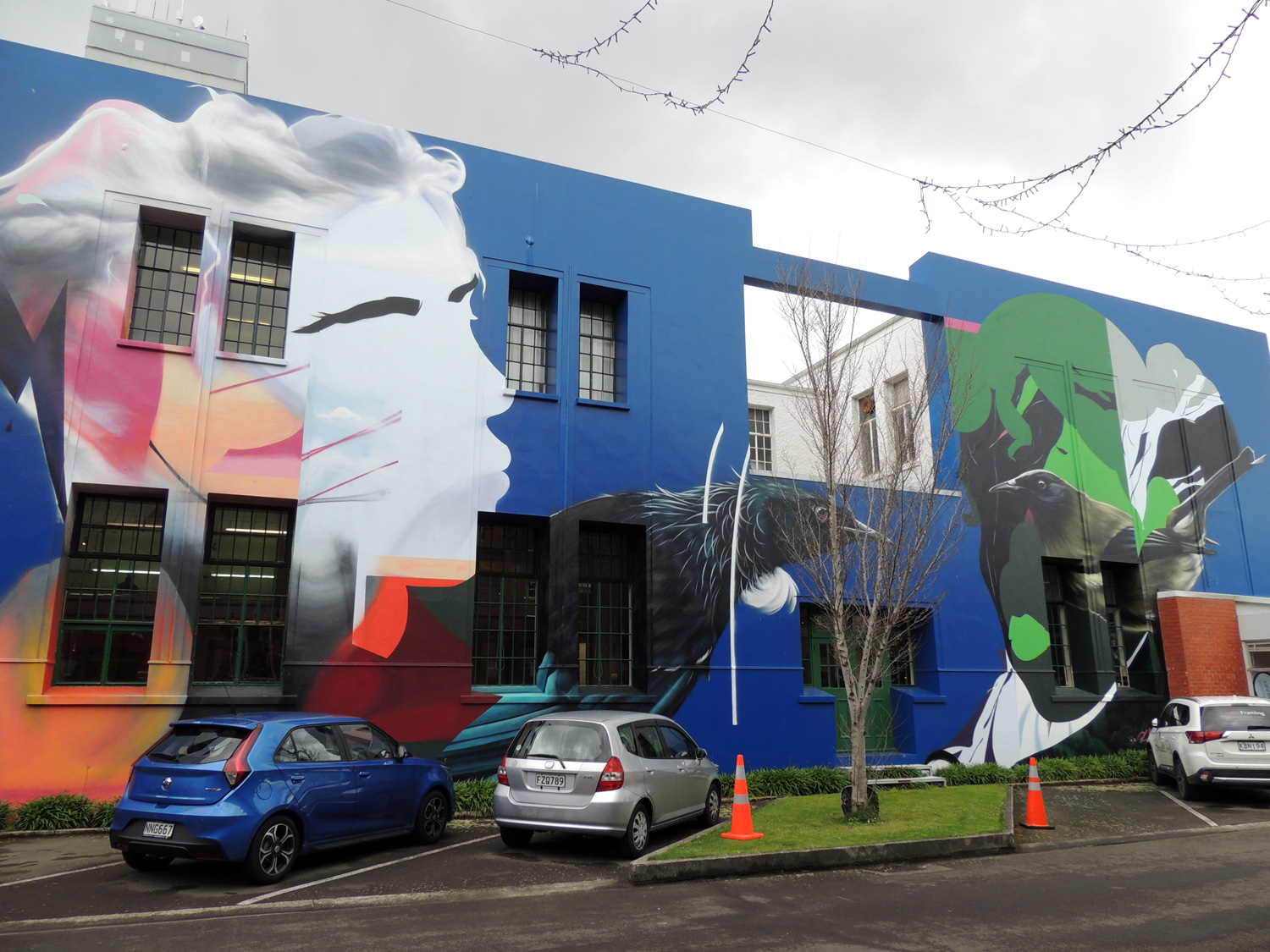 Chimp arte urbano en Nueva Zelanda