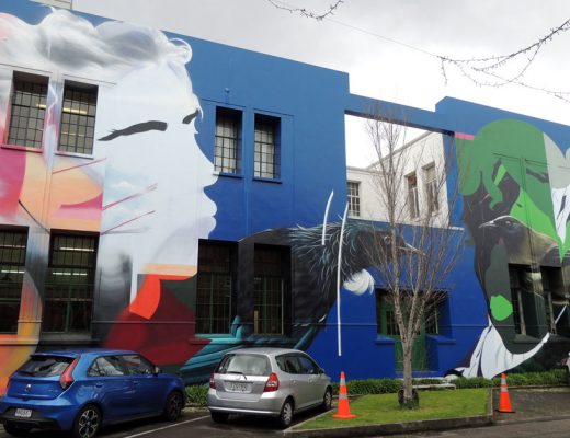 Chimp arte urbano en Nueva Zelanda