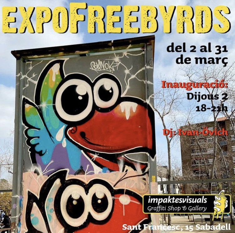arte urbano FreeByrds ImpaktesVisuals Barcelona