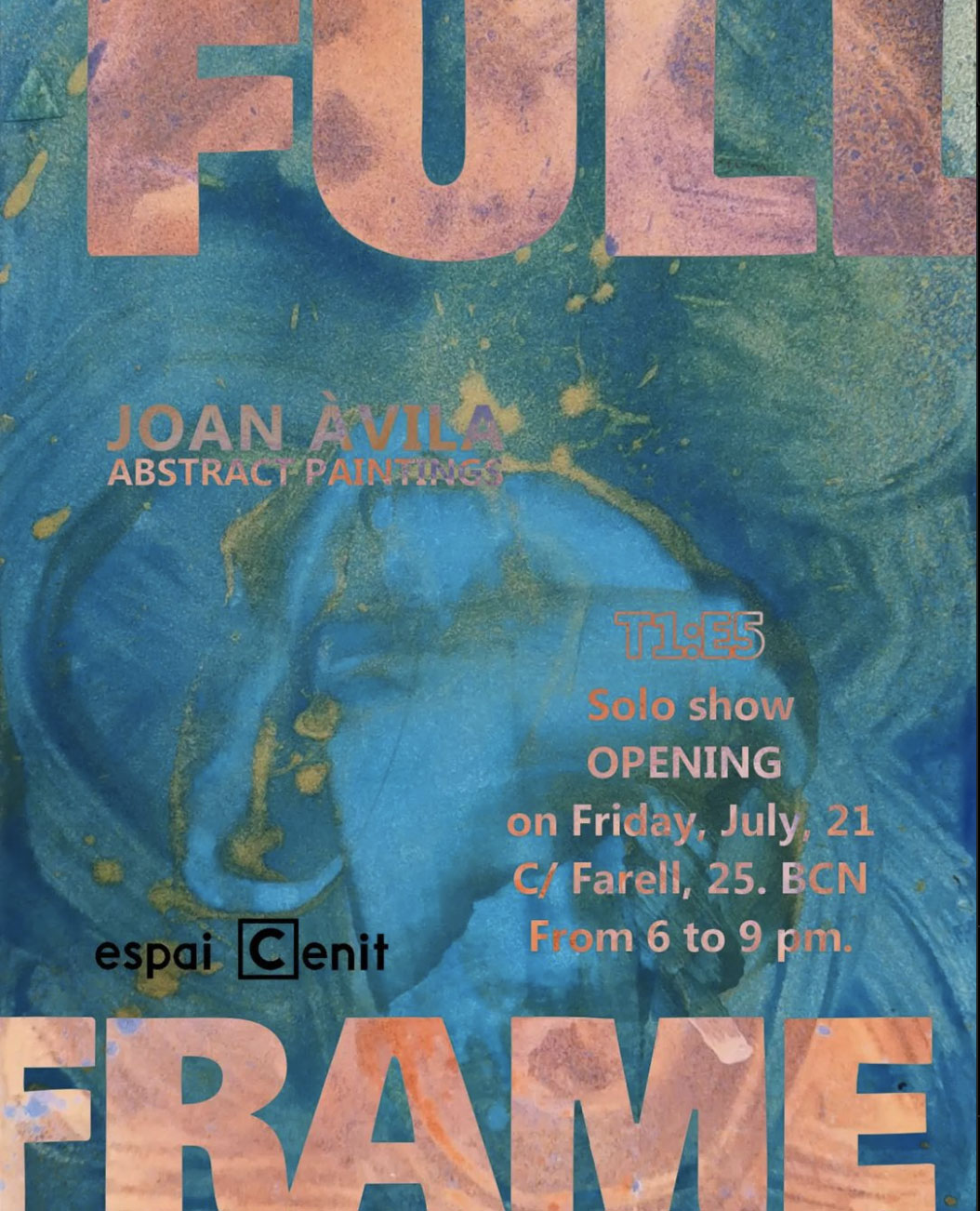 Joan Àvila exposición en el Espai Cenit en Barcelona