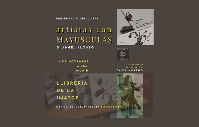presentacion del libro de Angel Alonso, artistas con MAYUSCULAS