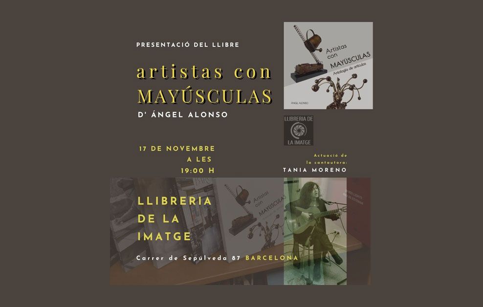 presentacion del libro de Angel Alonso, artistas con MAYUSCULAS