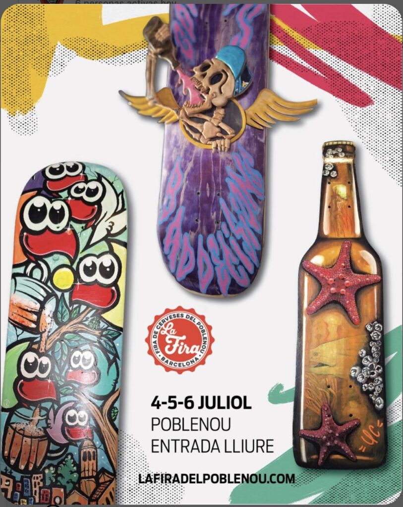 Skate Beer art digerible Barcelona