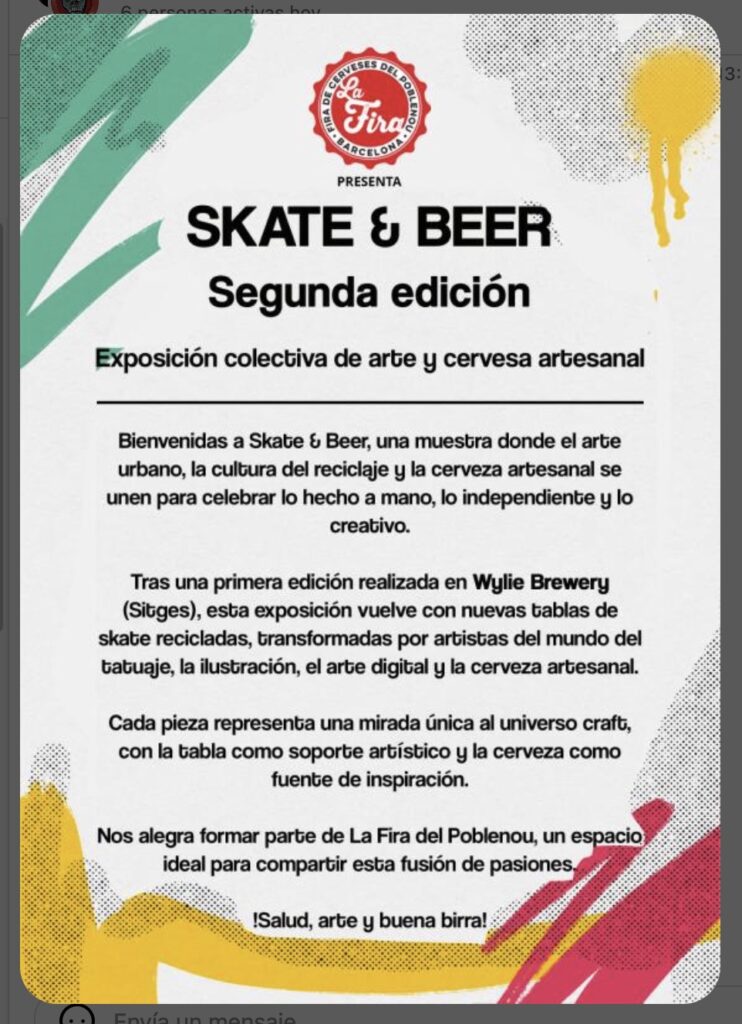 Skate Beer art digerible Barcelona